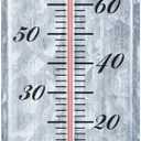 La Crosse 204-1550-INT 19.50" Galvanized Metal Analog Vertical Thermometer
