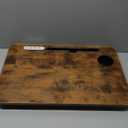 DECOSIS Laptop Desk for Bed Height Adjustable, Lap Bed Table with USB/ Storage Drawer/ Cup Holder/ Tablet Stand/ Book Shelf, Foldable Breakfast Tray Portable for Reading Writing, Sofa & Floor, Carbonized