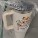 Mama Tumbler Gifts40oz Tumbler with Handle for Moms, Travel Tumbler Gifts for Mother's Day women Birthday Christmas, Mama s Gift from daughter and Son,Creamy-Mama