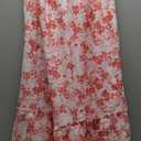 PRETTYGARDEN Women's Floral Boho Maxi Dresses Flowy Short Sleeve A Line Smocked Eyelet 2026 Summer Beach Vacation Clothes (Floral White Red)