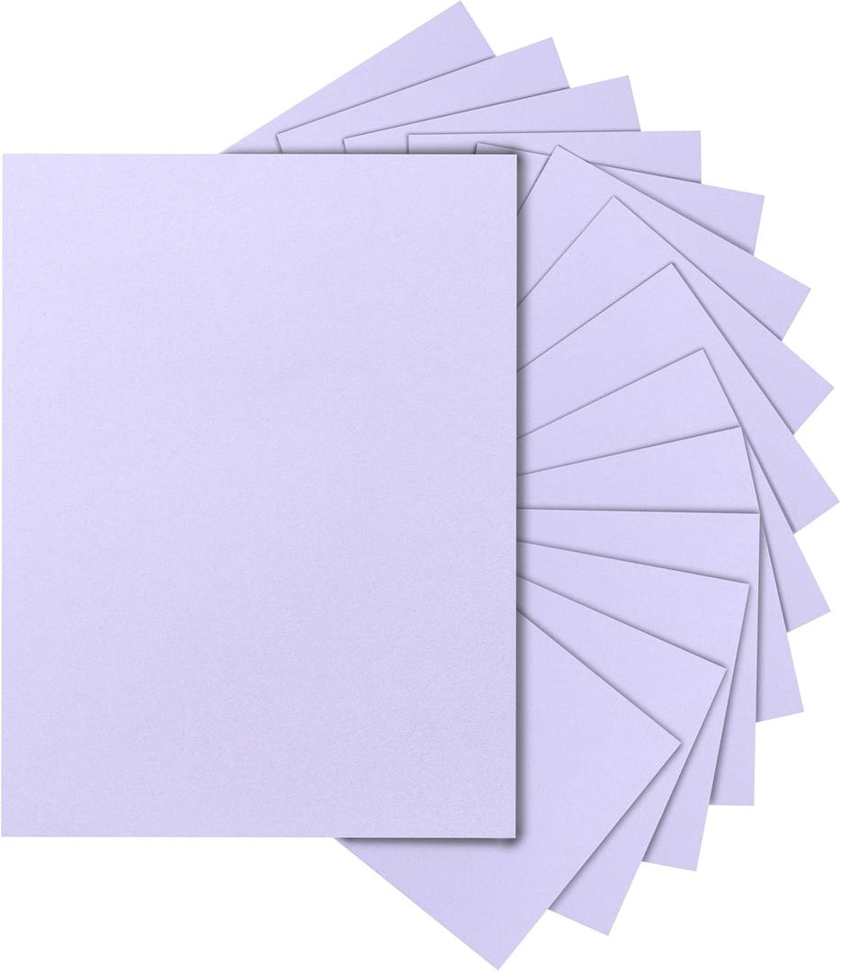 100 Sheets Purple Cardstock 8.5 x 11 Certificates Paper, 200gsm/75lb Heavyweight Paper Card Stock for Cards Making, Greeting Card, Business Cards, School Crafting, Menus
