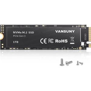 Vansuny 1TB NVMe M.2 Internal Solid State Drive PCIe 3.0 TLC M.2 SSD 3D NAND 2280 Speed up to 3400/2900MB/s Internal Solid State Hard Drive PCIe SSD