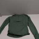 AUROLA Influence Workout Jacket for Women, Half Zip Cropped Slim Fit Long Sleeve Yoga Jackets Athletic Top with Thumb Holes (Medium, Eden Green)