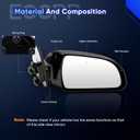 ECCPP Passenger Side Mirrors Replace with 2006 2007 2008 2009 2010 For Hyundai Sonata Power Manual Fold Heated Rear View Mirrors Black Right
