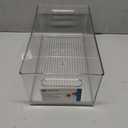 iDesign Kitchen Binz BPA-Free Plastic Deep Stackable Organizer with Handles - 8" x 6" x 14.5", Clear