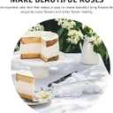 Cabilock Cake Decorating Tool Aluminum Alloy Flower Nail Pastry Cone Holder Icing Piping Rod for Precise Flower and Rose Making in Baking 3-Pack