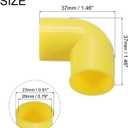 MECCANIXITY PVC Conduit Coupler 90 Degree Elbow Fittings 20mm Yellow Change Direction for Hose Electrical Conduit Pack of 20