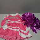 Girls Cheerleader Costume Cheerleading Outfit Dress Kids Movie Halloween Dress Up Birthday Party with Accessories