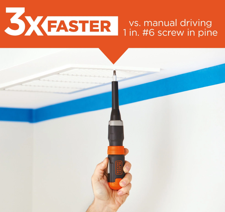 BLACK+DECKER Cordless Screwdriver, Alkaline (BCF601AA)