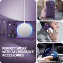BERFY for iPhone 17 Pro Max Case, Compatible with MagSafe, Built-in Privacy Screen Protector, Camera Protection, Shockproof Full Body Phone Case 6.9", Translucent Deep Purple