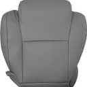 Priprilod Gray Leather Driver Side Bottom Replacement Seat Cover Compatible with Toyota Tundra 2007 2008 2009 2010 2011 2012 2013