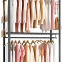 VEVOR Clothing Garment Rack, Heavy Duty Closet Wardrobe, Adjustable Tiers Clothes Racks with Steel Frame, for Bedroom, Clothing Store, Hallway