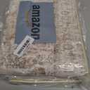 Uphome Bathroom Rugs Runner, Distressed Farmhouse Boho Light Khaki Bath Mat, Non Slip Washable Long Bath Rugs, Vintage Traditonal Soft Velvet Bathroom Runner for Bathtub Sink Shower, 18x47 inch