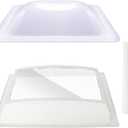 RV Skylight Replacement Bundle,18" x 26" RV Shower Skylight Cover Outer Dome Fit 14" x 22" Openings for Camper Motorhome Bathroom,Inner Dome with Window 14" x 22"+Polyurethane Adhesive Sealant,White