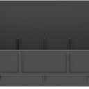 Akro-Mils 30250 AkroBins Plastic Storage Bins, Space-Saving Stackable Bins for Garage, Pantry, Craft Organization, 15" x 16" x 7", Black, 6-Pack