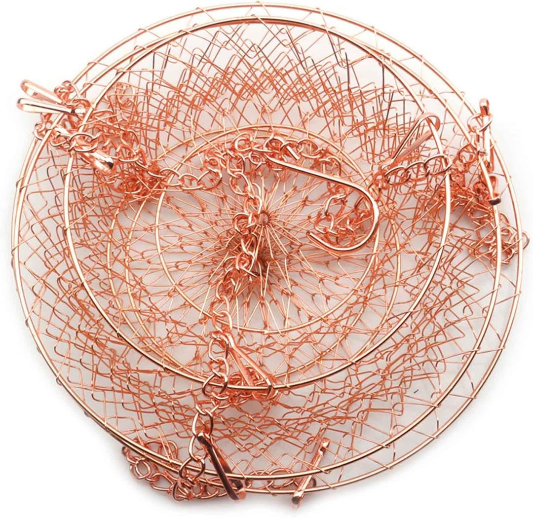 HUANIZI Metal Fruit Basket Anti Deformed Hanging Basket 3 Tiers Foldable Vegetable Organizer Kitchen Food Storage Basket Hanging Baskets for Organizing Heavy Duty Indoor