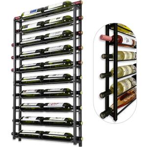 Wine Rack Wall Mounted: 20 Bottles Display Hanging - Large Capacity Wine Storage for Wine Lovers, Bar Operators as Wine Cellar/Bar/Restaurant/Hotel Lobby Display
