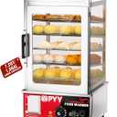 PYY Bun Steamer Electric Food Display - 5 Layers Display Stainless Steel Commercial Bun Steamer Automatic Temperature Control, Restaurant, Kiosk 1200W/110V