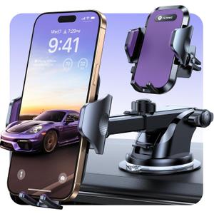 VICSEED [True Strongest Suction] [Rally Racing-Grade Stability] Phone Holders for Your Car 2025 Upgraded Car Phone Holder Mount Truck Stand Cradle for iPhone Samsung All Phones, Purple