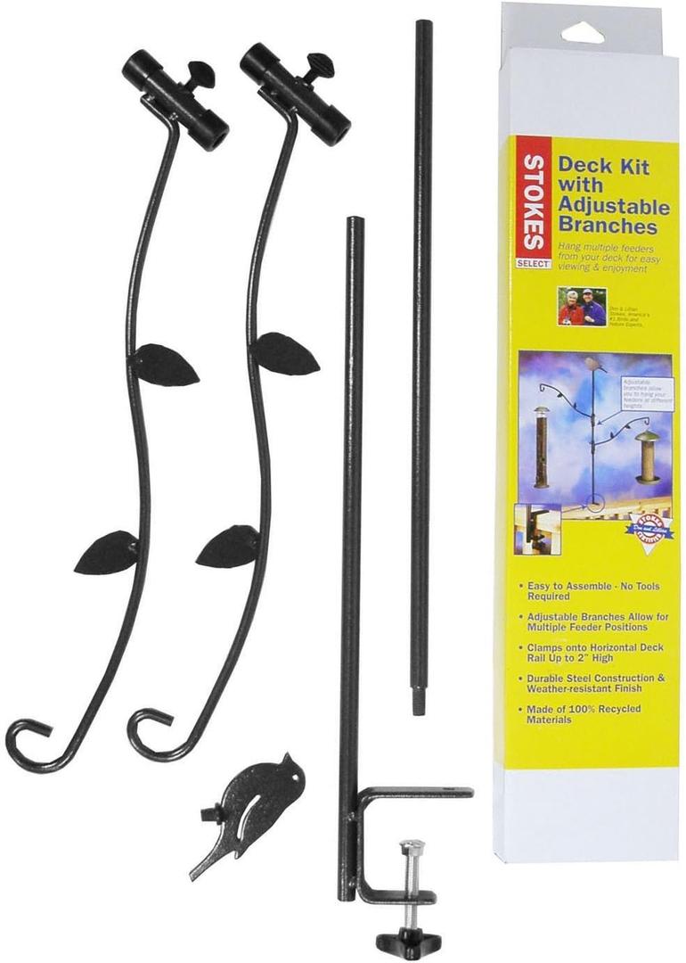 Stokes Select Bird Feeder Metal Deck Pole Kit with Two Adjustable Branches