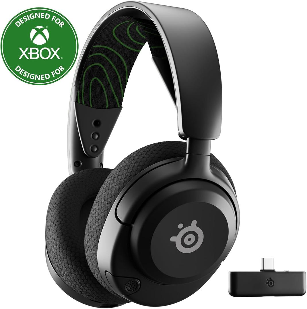 SteelSeries Arctis Nova 5X Wireless Multi-System Gaming Headset Neodymium Magnetic Drivers 100+ Audio Presets 60 HR Battery 2.4GHz or BT Clear Cast Gen2.X Mic Xbox, PC, PS, Switch, Mobile (Black)