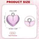 MECCANIXITY Resin Heart Charm, Valentine Love Heart Pendants Transparent Keychains Charm for DIY Jewelry Making Bracelet Necklace Earrings Party Decoration