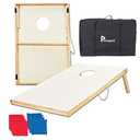 Pointyard Wooden Cornhole Set, 3x2Ft Classic Cornhole Outdoor Games Set with 8 All-Weather Cornhole Bean Bags and Carrying Case - Portable Backyard Cornhole Board Game for Kids Adults Family