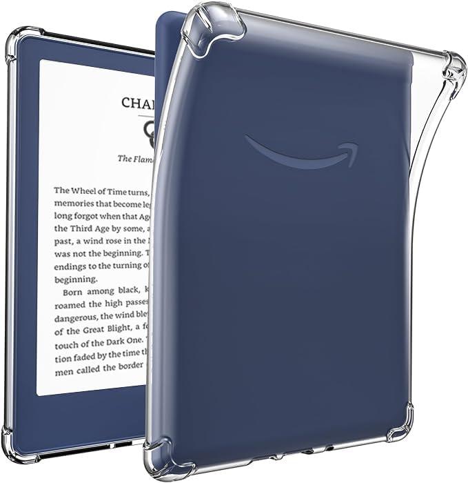 Clear Kindle Case for 6" Kindle 11th Generation 2022 and 2024 Release - TPU Back Cover, Lightweight Slim Soft Clear Kindle Cover for 6 inch Kindle 2022/2024 e-Reader (Not Fit 11th Gen 2021)