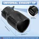 Heart Exhaust Tip 2.5" Inlet, Adjustable Stainless Steel Exhaust Pipe, Modified Exhaust Tail Pipe Universal for Most Car(Carbon Fiber Printing)