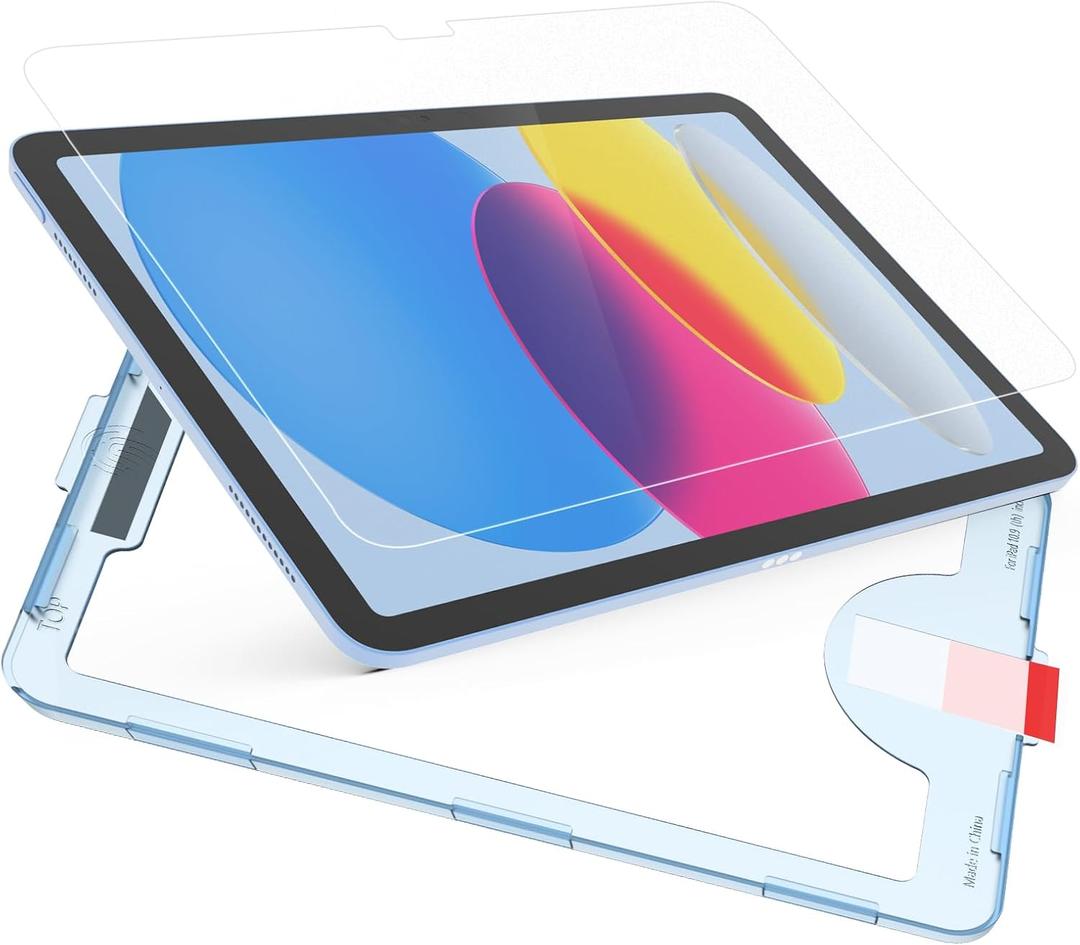 KCT Nano-Texture Glass Screen Protector Compatible with iPad A16 11th Generation (2025)/ iPad 10th Generation (2022), EZ Kit, Touch Like Silk, Matte Tempered Glass, Anti-Glare
