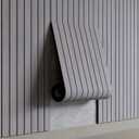 Peel and Stick PVC Slat Wall Panel 118"x15.75" Self-Adhesive Thick Faux Grey Wood Grain Wallpaper Panel 3D Soundproof Wall Panels for Walls & Ceilings (Gray)