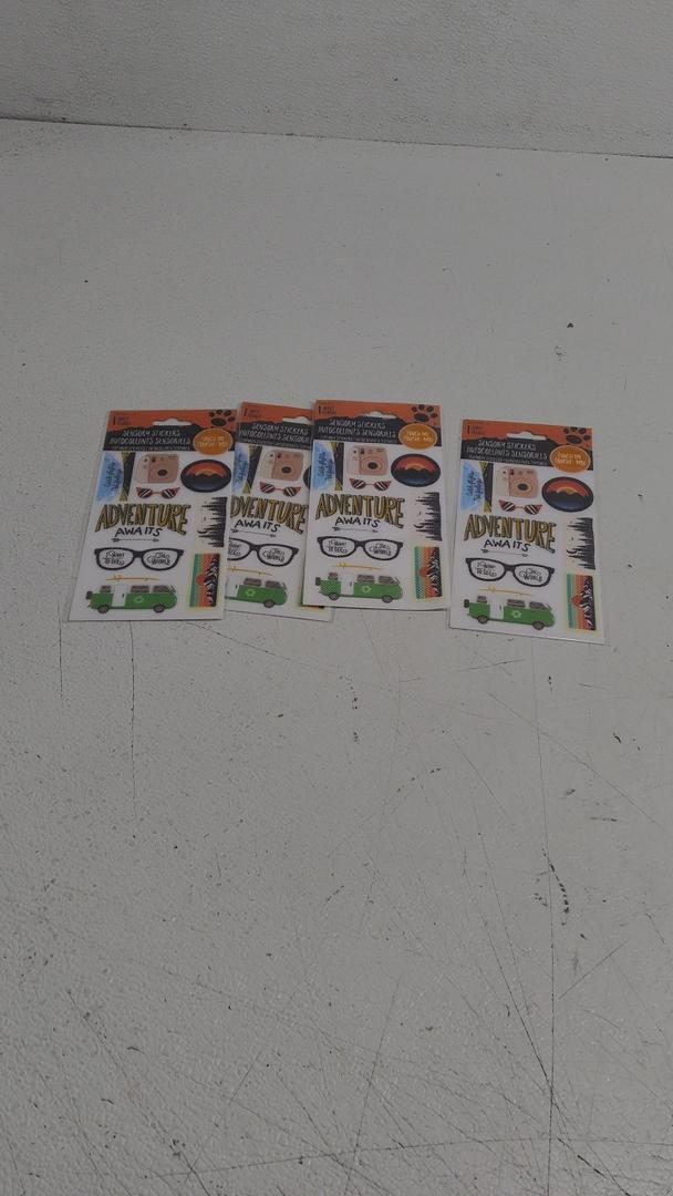 SandyLion Textured Sensory Stickers Flowers Beauty Self-Worth • Good for ASMR, 4 pcs