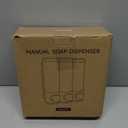 Shampoo and Conditioner Dispenser,Shower Dispenser 3 Chamber No Drill Wall-Mounted Shampoo Dispenser for Shower Wall Mounted Body Wash Dispenser for Bathroom Hotel Kitchen Large Capacity,Silver1