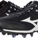 Mizuno Women's 9-Spike Advanced Finch Elite 5 Softball Shoe (Black/White)