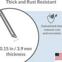 Pinnacle Mercantile 60 Pack Tent Stakes Metal Garden Edging Fence Hooks Pegs Christmas Decoration Stakes Made USA 9 inches Long