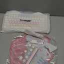 YUNZII C75 Wireless Mechanical Keyboard,75% Layout, HotSwappable NKRO,BT5.0/2.4G/USBC Mode,DyeSub PBT MOA Keycaps,RGB Gasket Mount,Cute Cake Design for Mac/Win/Gaming (Beige, Milk V2 Switch)