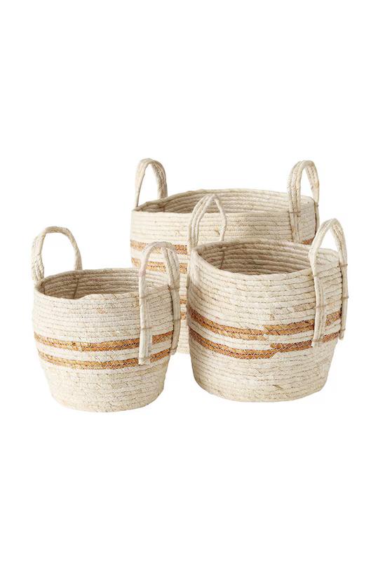 Creative Co-op Basket with Handle, Color May Vary