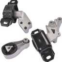 Set of 3 Engine and Transmission Mounts Front Rear Replacement for Smart Fortwo 451 2008-2015 1322200048 1322200148