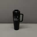 Owala FreeSip Tumbler Insulated Stainless Steel Water Bottle with Built-in Straw and Side Handle, For Travel, Work, School, and Sports, 40oz, BPA Free, Leak Proof, Very, Very Dark