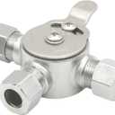 HYDRO MASTER Mechanical Water Mixing Valve, 3/8" Compression Fittings on Inlets and Outlet
