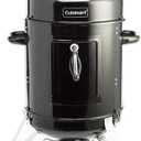 Cuisinart 16 Vertical Charcoal Smoker, Integrated Thermometer, Water Bowl and Dual Vents Perfect for Smoked Brisket, Chrome Plated Grates Smoker Grill for BBQ, Camping, Tailgates