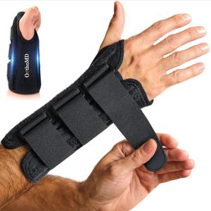 Carpal Tunnel Wrist Brace – Orthopedic Hand Surgeon Designed Wrist Splint for Sleeping & Daytime Support – Rigid Stabilizer (NOT a Soft Sleeve) for Tendonitis, Arthritis & Wrist Pain – OrthoMD (RIGHT Wrist, Medium)