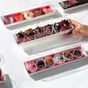 50 Pack 12 x 2.8 x 2.4 Inches Chocolated Covered Strawberries Boxes Macaron Boxes with Clear Lids, 12 Inches Long Bakery boxes with Window for Chocolate,truffle,Cocoa Bombs,Cookies