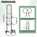 5 Gallon Water Bottle Stand with Wheels, 3 Tier Water Jug Holder Cart with Lockable Casters, Heavy Duty Water Bottle Rack Organizer, Water Dispenser Stand for Home, Office, Garage, Black
