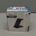 Wireless Charger for Thick Cases of 10MM/Otterbox/Popsocket Compatible, 3 in 1 Charging Dock for iPhone 17 16 15 14 13 Pro Max, Charging Station for Multiple Devices for Apple Watch/AirPods (Black)