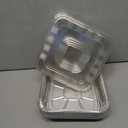 Waytiffer 16-Pack Disposable Aluminum Foil Tins - Heavy Duty Square Cake & Baking Pans with Plastic Dome Lids