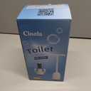 Upgraded Toilet Plunger with Holder, Wall Mounted Toilet Bowl Plunger with Hideaway Caddy, Dual Handle Plunger for Bathroom Built-in Drip Tray, White