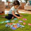 2 x Japanese Circle Animal Puzzles, Learn Basic Japanese Concepts and Animals, Hiragana, Romaji, Kanji, 15 Puzzles, 45 Pieces, Kids, Children, Toddlers, Bilingual, Tot Dojo