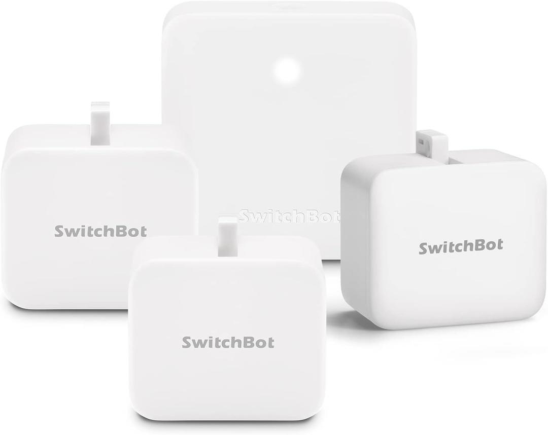 SwitchBot Smart Switch Button Pusher(3Pack) with Hub Mini - Smart Switch Button Pusher, Wireless App & Timer Control, Compatible with Alexa, Google Home, IFTTT, Easy to Use, Smart Light Control Set