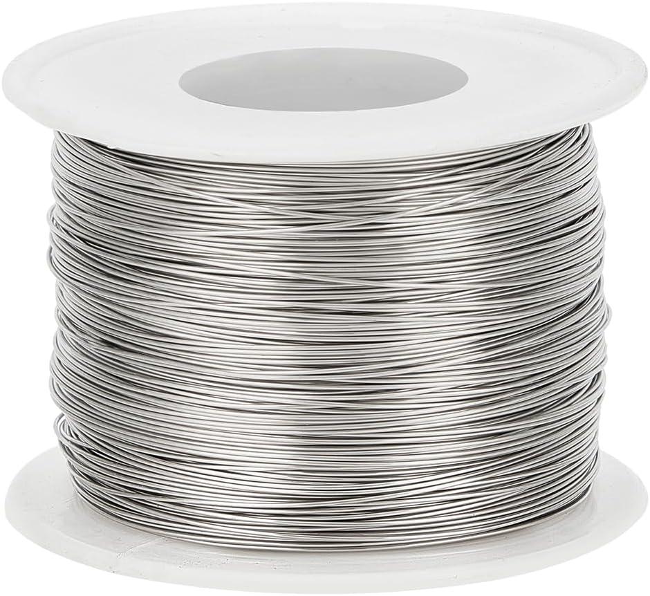 BENECREAT 24 Gauge 524FT 304 Stainless Steel Binding Wire for Jewelry Making, Strapping, Sculpture Frame, Cleaning Brushes Making and Other Crafts Project, 0.5mm - Single Strand, Lightgray